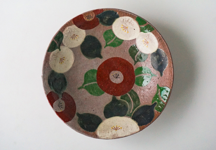 波佐見焼　窯元　陶房青　AO SHOP　吉村陶苑　赤椿　楕円皿