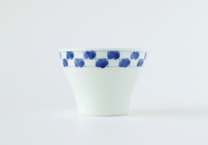 波佐見焼 陶房青 窯元 市松 新仙茶（大）【陶房青 AO SHOP】