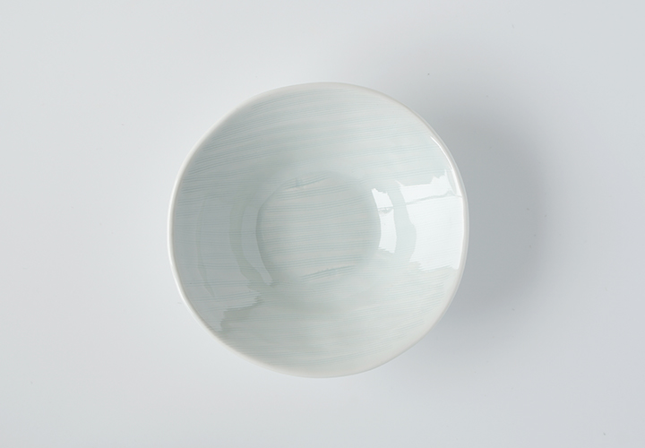 波佐見焼　窯元　陶房青　AO SHOP　吉村陶苑　青白磁線彫　丸鉢