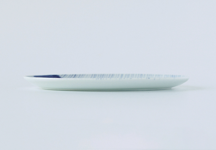 波佐見焼　窯元　陶房青　AO SHOP　吉村陶苑　丸紋十草　楕円皿