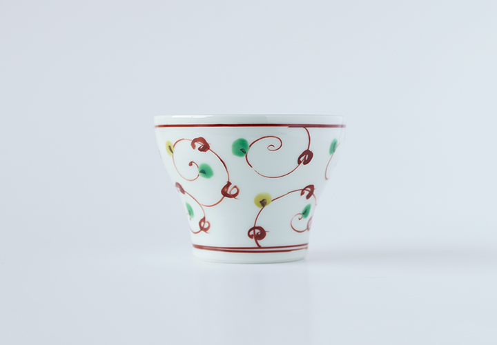 波佐見焼　窯元　陶房青　AO SHOP　吉村陶苑　赤絵唐草　新仙茶（大）