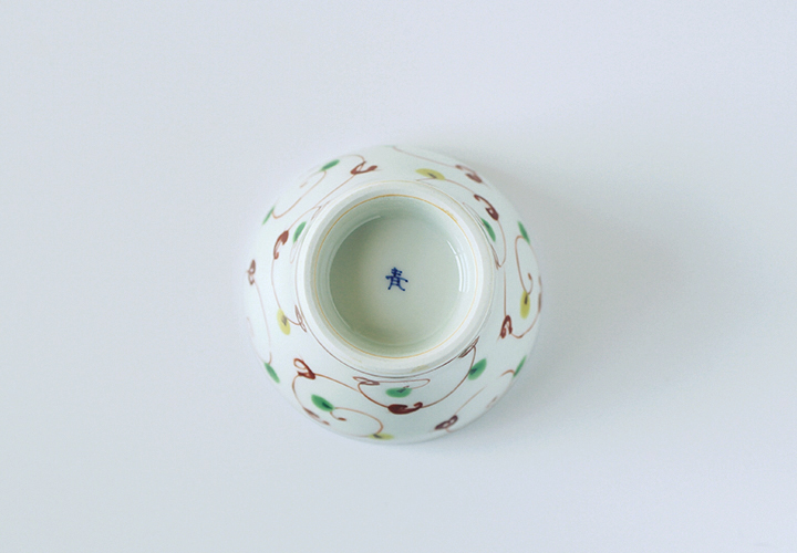 波佐見焼　窯元　陶房青　AO SHOP　吉村陶苑　赤絵唐草　新仙茶（大）