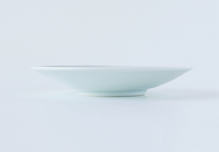 青白磁波文菓子皿(五枚組) 未使用 新品同様 ◇名品 人間国宝 塚本快示 快山窯 青白磁桔梗文皿 共箱・共布付き◇