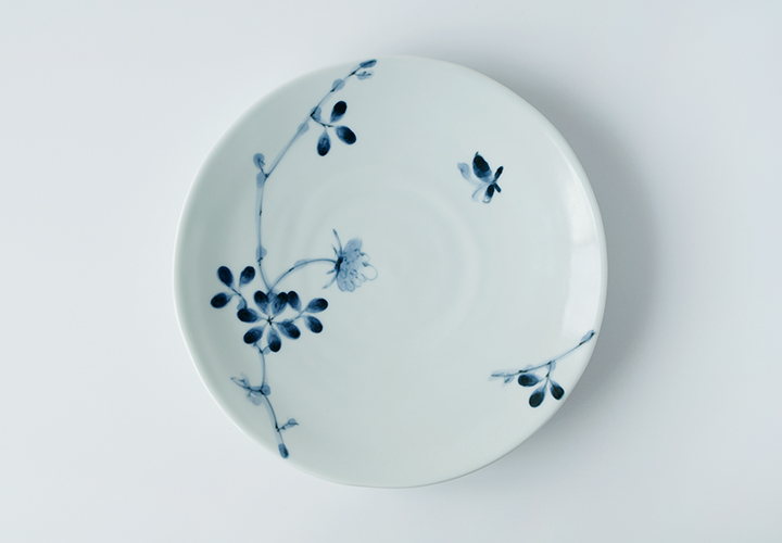 雅峰窯 / しのぎ平丸皿・φ20.5cm（飴黄） - “ MIGRATORY ” web shop