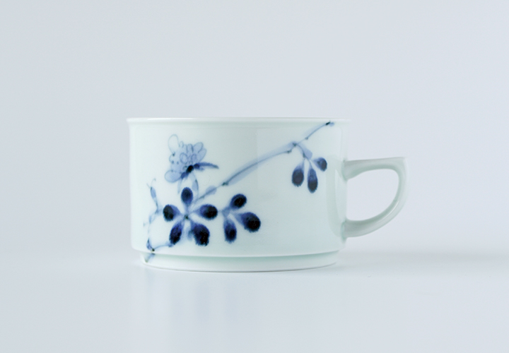 【新品】5個セット！ 陶房青 モーニングカップ マグカップ 野ばら 波佐見焼 波佐見焼 陶房青 窯元 のばら モーニングカップ【陶房青 AO SHOP】